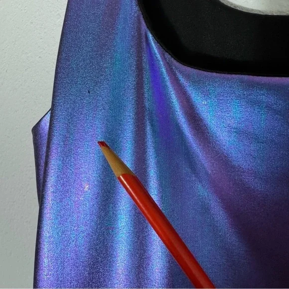 Akira metallic blue/purple shift futuristic romper size L - Picture 11 of 16